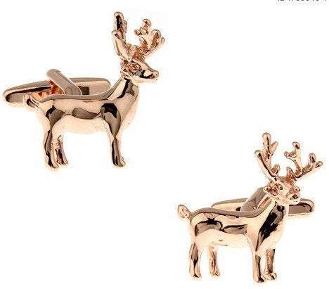 Gold Deer Cufflinks Cufflinks JayKirbyTies 