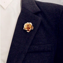 Load image into Gallery viewer, Gold Lapel Flower Lapel Flowers JayKirbyTies 