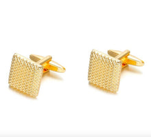 Load image into Gallery viewer, Gold Mesh Square Cufflinks Cufflinks JayKirbyTies 