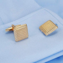 Load image into Gallery viewer, Gold Mesh Square Cufflinks Cufflinks JayKirbyTies 