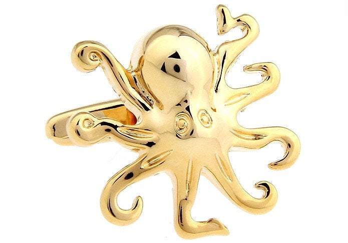 Gold Octopus Cufflinks Cufflinks JayKirbyTies 