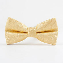 Load image into Gallery viewer, Gold Paisley Bow Tie Bow Ties JayKirbyTies 