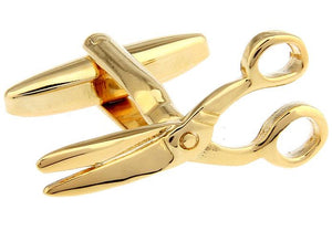 Gold Scissors Cufflinks Cufflinks JayKirbyTies 