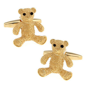Gold Teddy Bear Cufflinks Cufflinks JayKirbyTies 