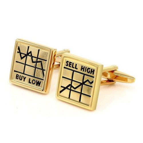 Gold Wall Street Cufflinks Cufflinks JayKirbyTies 