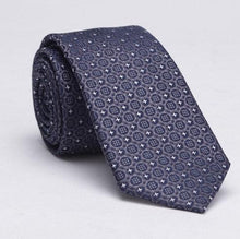 Load image into Gallery viewer, Gray Slate Geometric Pattern Skinny Tie Neckties JayKirbyTies 