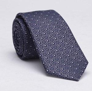 Gray Slate Geometric Pattern Skinny Tie Neckties JayKirbyTies 