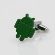 Load image into Gallery viewer, Green Android Robot Cufflinks Cufflinks JayKirbyTies 
