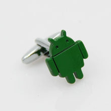 Load image into Gallery viewer, Green Android Robot Cufflinks Cufflinks JayKirbyTies 