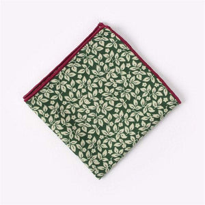 Green Floral Pocket Square Pocket Squares JayKirbyTies 