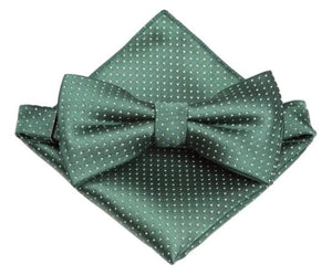 Green Polka Dot Bow Tie & Square Bow Tie + Square JayKirbyTies 