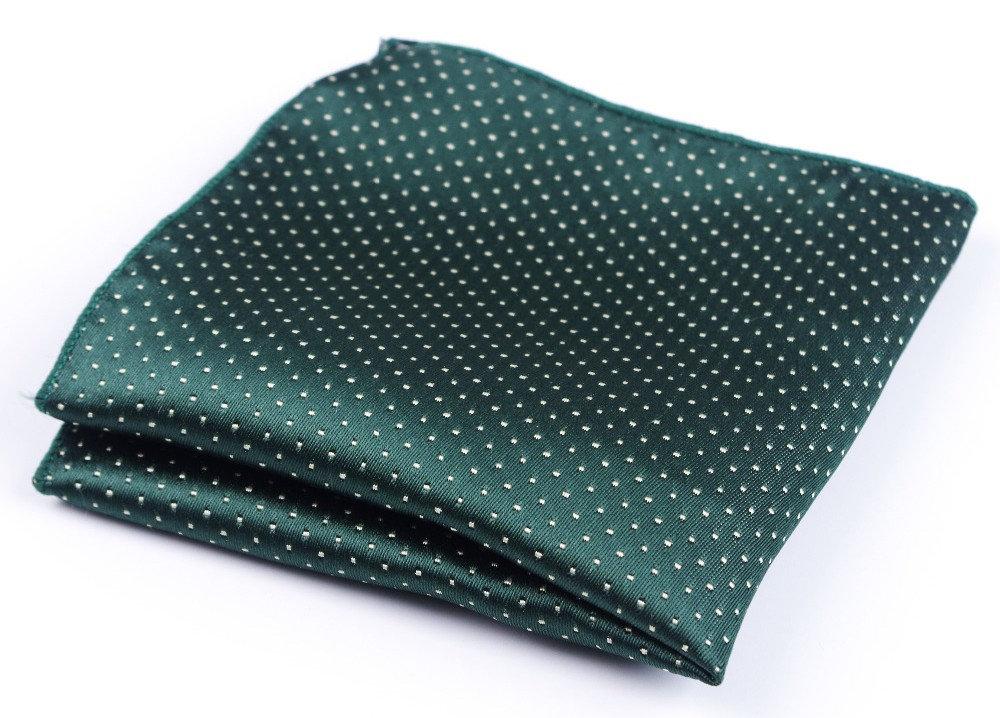 Green Polka Dot Pocket Square Pocket Squares JayKirbyTies 