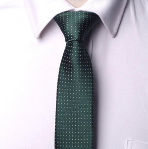 Green Polka Dot Skinny Tie Neckties JayKirbyTies 