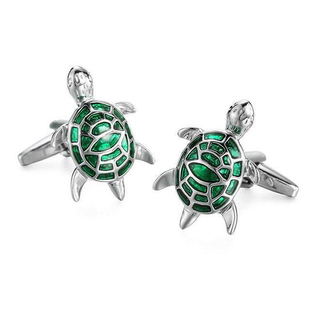 Green Turtle Cufflinks Cufflinks JayKirbyTies 