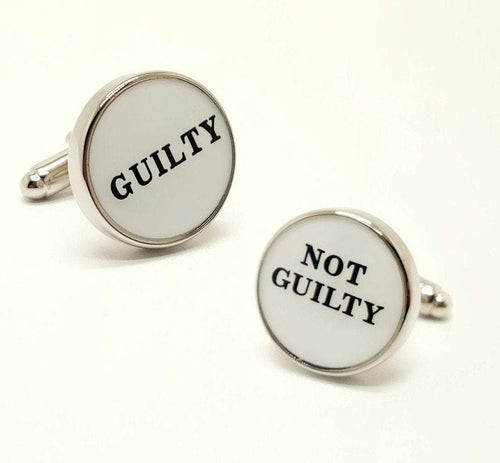 Guilty Not Guilty Lawyer Cufflinks Cufflinks JayKirbyTies 