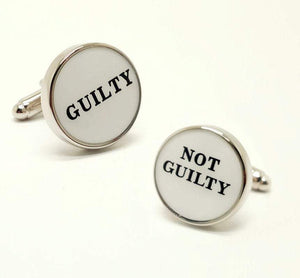 Guilty Not Guilty Lawyer Cufflinks Cufflinks JayKirbyTies 