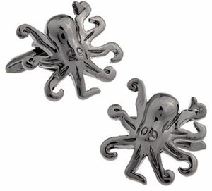 Gunmetal Octopus Cufflinks Cufflinks JayKirbyTies 