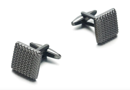 Gunmetal Square Cufflinks Cufflinks JayKirbyTies 