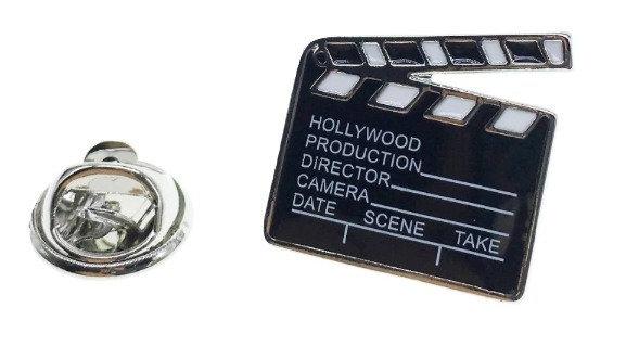 Hollywood Director Clapperboard Lapel Pin Enamel Lapel Pins JayKirbyTies 