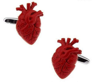 Human Heart Cufflinks Cufflinks JayKirbyTies 