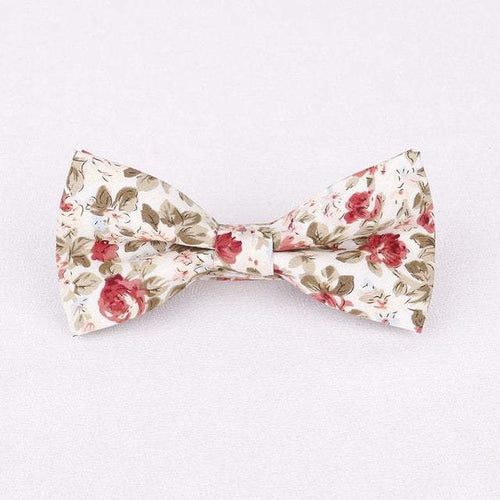 Ivory Floral Bow Tie Bow Ties JayKirbyTies 