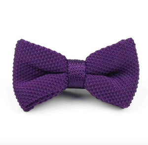 Knitted Purple Bow Tie Bow Ties JayKirbyTies 