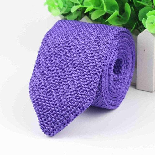 Knitted Purple Skinny Tie Australia
