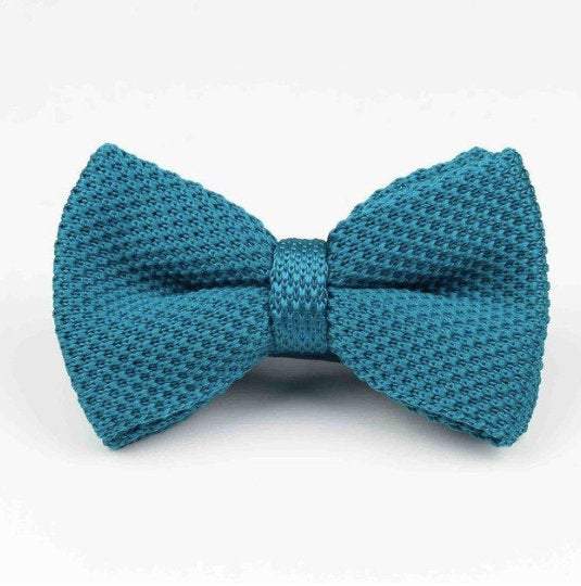 Knitted Turquoise Bow Tie Bow Ties JayKirbyTies 
