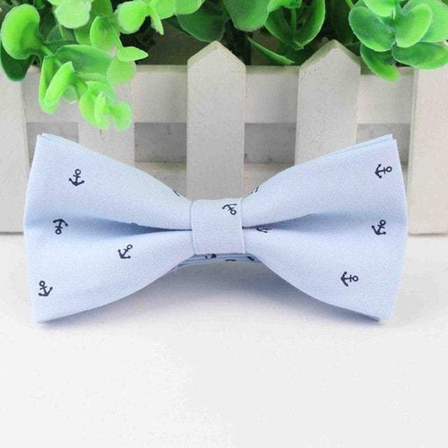 Light Blue Anchor Bow Tie Bow Ties JayKirbyTies 