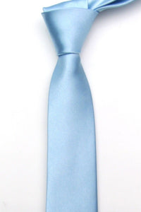 Light Blue Skinny Tie Neckties JayKirbyTies 