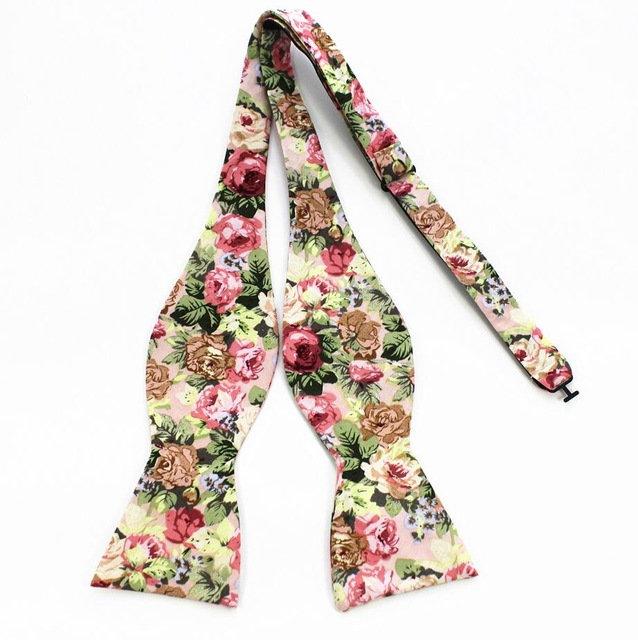 Light Pink Floral Bow Tie Australia