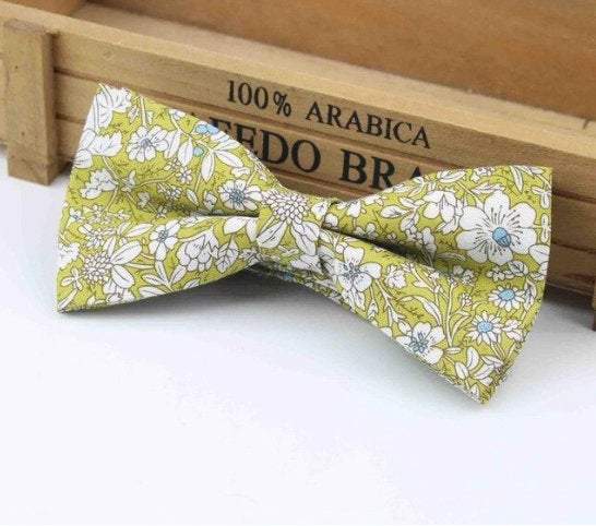 Lime Floral Bow Tie Bow Ties JayKirbyTies 