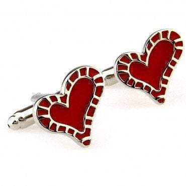 Love Heart Cufflinks Cufflinks JayKirbyTies 