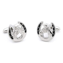 Load image into Gallery viewer, Lucky Horseshoe Cufflinks Cufflinks JayKirbyTies 