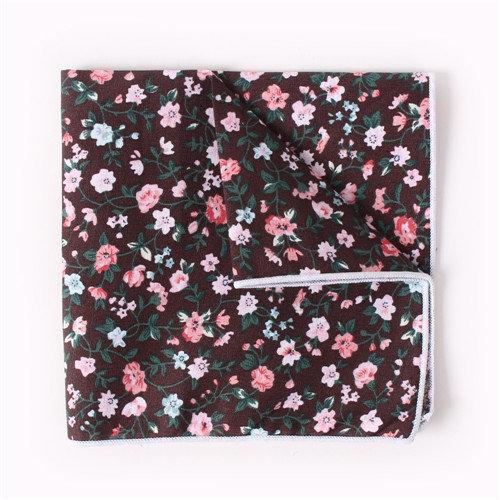 Maroon Floral Pocket Square Pocket Squares JayKirbyTies 