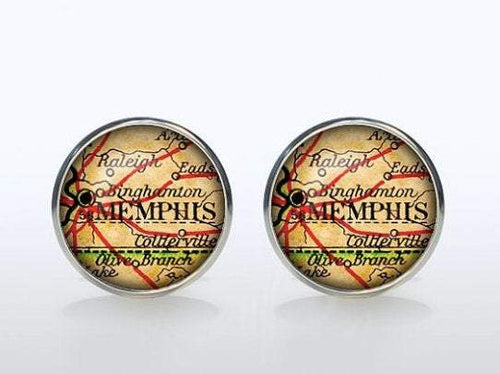 Memphis Map Cufflinks Cufflinks JayKirbyTies 