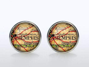 Memphis Map Cufflinks Cufflinks JayKirbyTies 