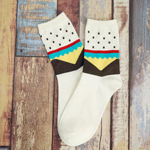 Load image into Gallery viewer, Men&#39;s cream white cotton socks Socks JayKirbyTies 
