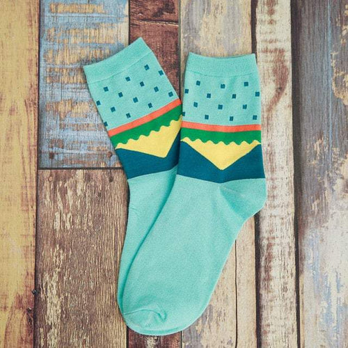 Men's mint green cotton socks Socks JayKirbyTies 