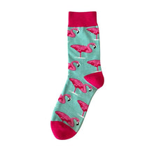 Load image into Gallery viewer, Men&#39;s Pink Flamingo cotton socks Socks JayKirbyTies 