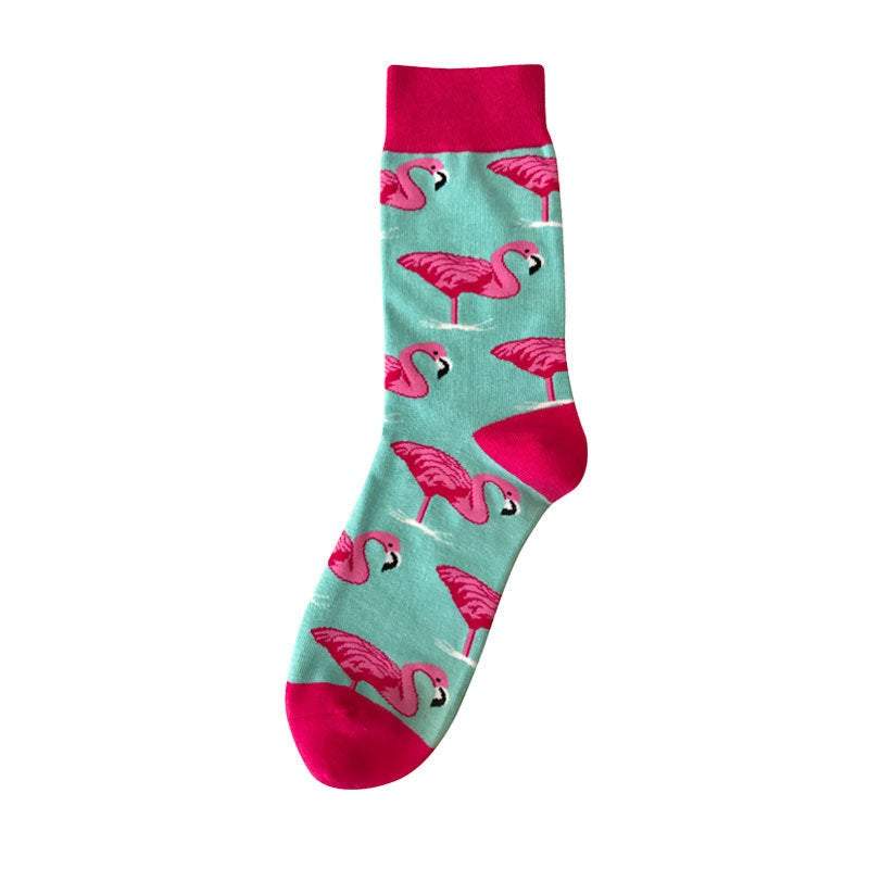 Men's Pink Flamingo cotton socks Socks JayKirbyTies 