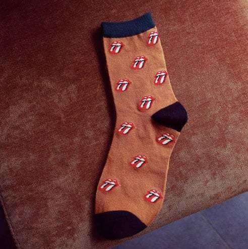 Men's rolling stones tongue pattern cotton socks Socks JayKirbyTies 