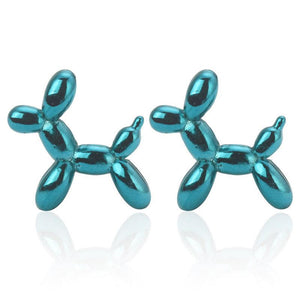Metallic Blue Balloon Dog Cufflinks Cufflinks JayKirbyTies 