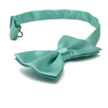 Load image into Gallery viewer, Mint Green Bow Tie &amp; Pocket Square Set Bow Tie + Square JayKirbyTies 