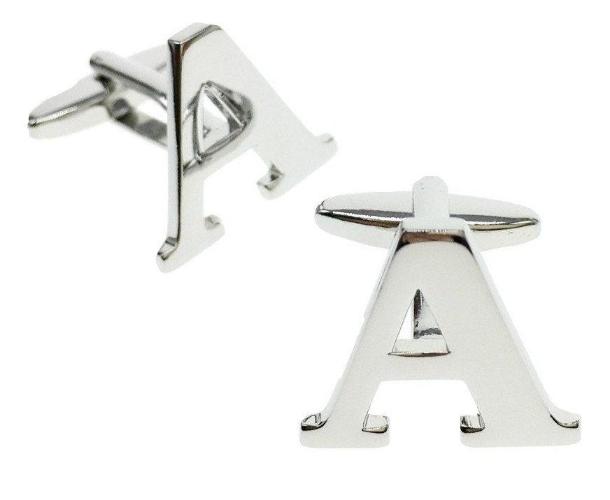 Mix & Match Initials: Silver Letter A Cufflinks (single cufflink only) Cufflinks JayKirbyTies 