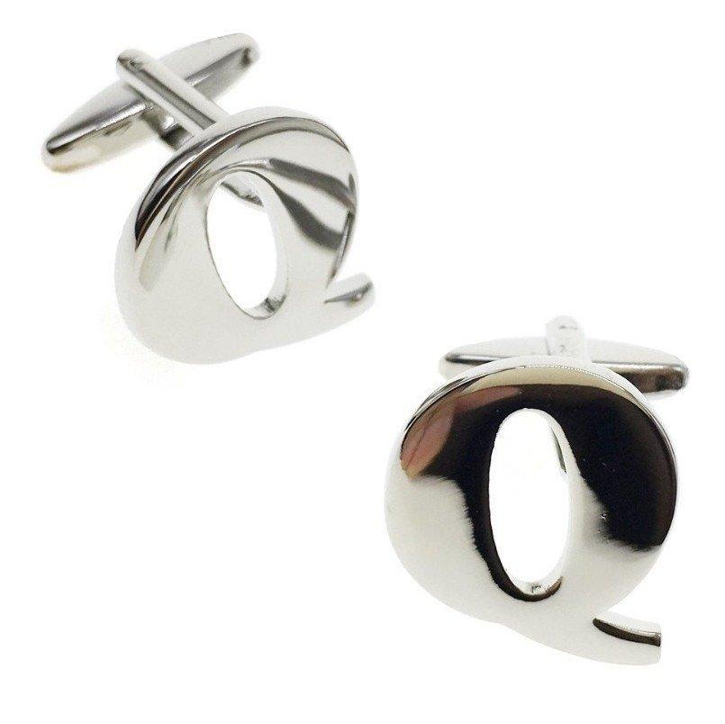 Mix & Match Initials: Silver Letter Q Cufflinks (single cufflink only) Cufflinks JayKirbyTies 