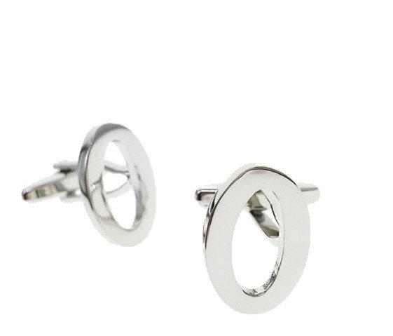 Mix & Match Numbers: Silver Number Zero Cufflinks (single cufflink only) Cufflinks JayKirbyTies 