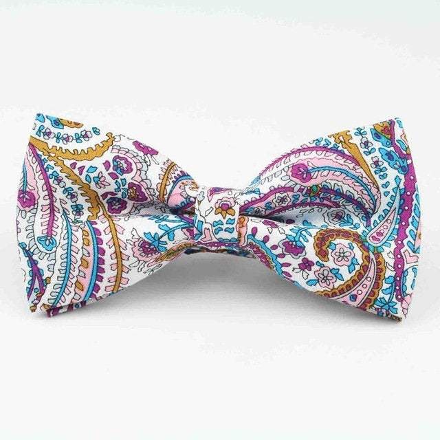 Multicolored Paisley Floral Bow Tie Bow Ties JayKirbyTies 