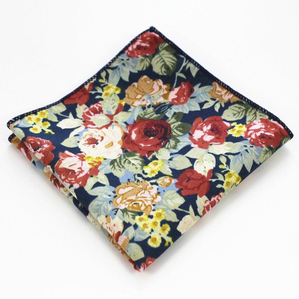 Multicoloured Floral Pocket Square Pocket Squares JayKirbyTies 
