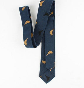 Navy blue bird tie Neckties JayKirbyTies 